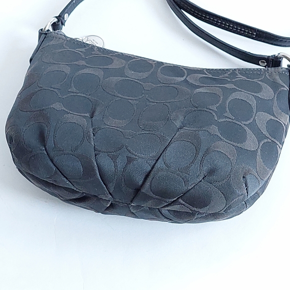 Coach Dark Grey Signature Pleated Crossbody F44744 - Picture 8 of 12